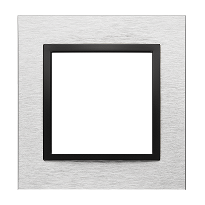 Ramka 1- krotna metalowa inox nero IP20/IP44, Simon 54 Nature DRN1/82