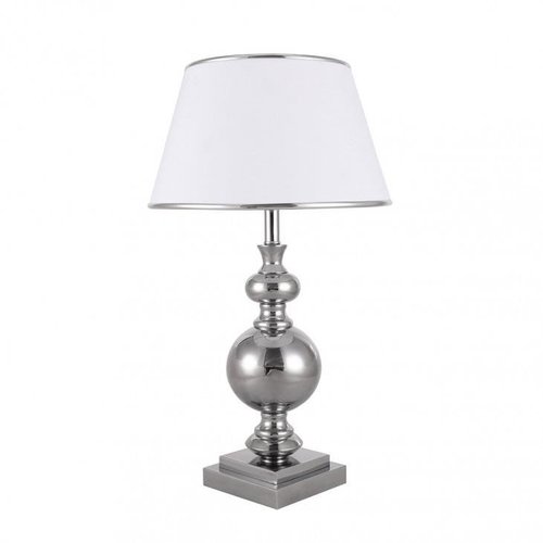 Lampa stołowa Letto E27 60W biały, chrom TL-1825-1-CH