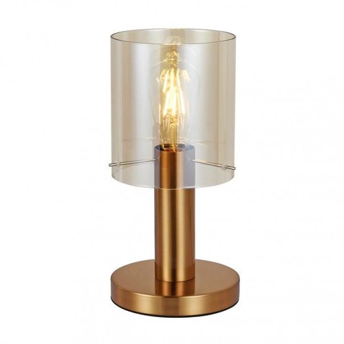 Lampka stołowa Sardo E27 40W mosiężny, bursztynowy TB-5581-1-BRO+AMB