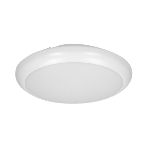 LAPIS LED 12W, plafon oświetleniowy z mikrofalowym czujnikiem ruchu,  800lm, IP65, 4000K, IK10, poliwęglan mleczny, biały