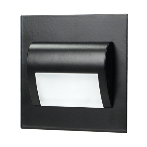 DRACO LED NEW 1,5W, oprawa schodowa podtynkowa, 12VDC, 30lm, 6000K, czarny, innowacyjny sposób montażu