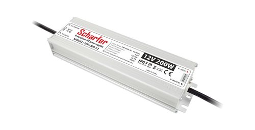 Zasilacz hermetyczny 200W 12V IP67 16.67A uniwersalny Scharfer SCH-200-12