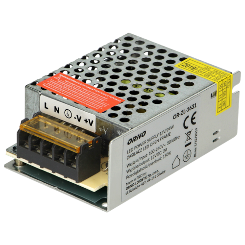Zasilacz open frame 12VDC 25W, IP20