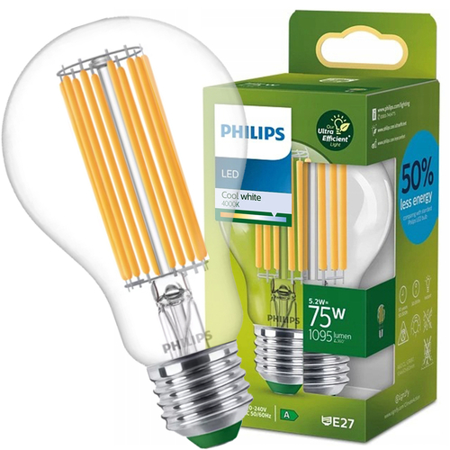 Żarówka LED MAS LEDBulb A70 E27 5,2W =75W 4000K neutralna 1095lm CL Philips UltraEfficient
