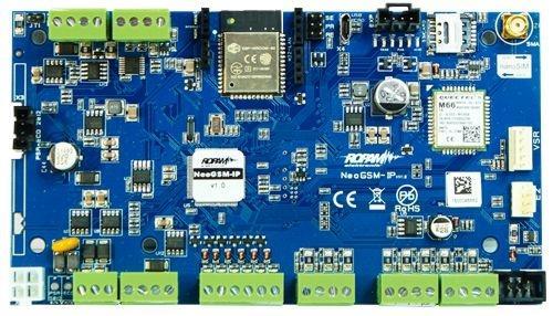 Centrala alarmowa GSM/IP, 12VDC zasilanie PSR-ECO, 2 strefy, BIx8-32, BOx8-24, PCB