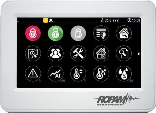 Panel dotykowy, 4,3” TFT LCD, dotyk rezystancyjny, montaż puszka fi60, złącza rozłączne, kolor biały