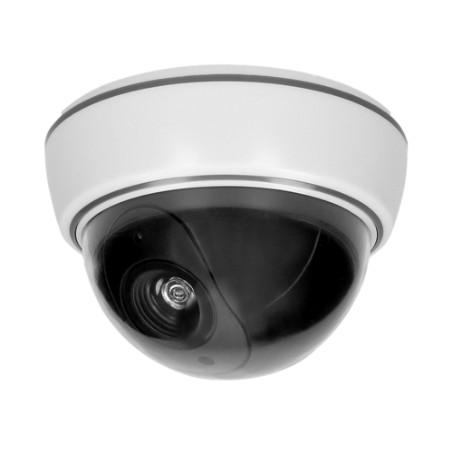 Atrapa kopułkowej kamery monitorującej bez podczerwieni CCTV, bateryjna