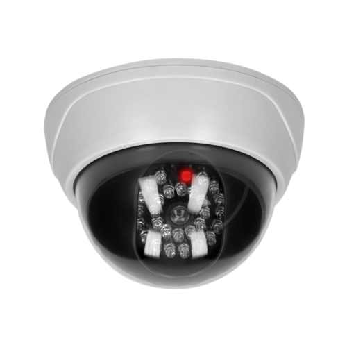 Atrapa kopułowej kamery monitorującej z podczerwienią CCTV, bateryjna