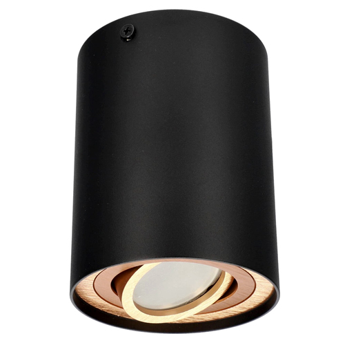 Punktowa oprawa sufitowa natynkowa  SKAND 1 Black Gold GU10 IP20 okrągła czarna złota EDO777224 <span class="keyword" >EDO Solutions</span>