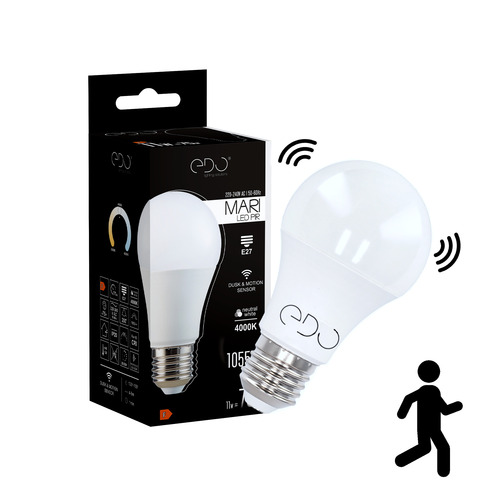 Żarówka MARI LED Sensor E27 11W 4000K neutralna NW 1055lm z czujnikiem ruchu i zmierzchu EDO777592 <span class="keyword" >EDO Solutions</span>