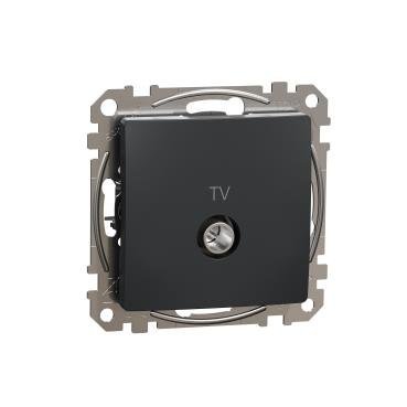 Gniazdo TV końcowe (4dB) czarny, antracyt IP20 SDD114471 Sedna Design Schneider Electric
