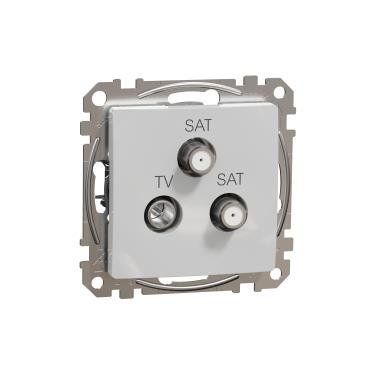 Gniazdo TV/SAT/SAT końcowe (4dB) srebrny IP20 SDD113481S Sedna Design Schneider Electric