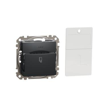 Łącznik hotelowy mechaniczny czarny, antracyt IP20 SDD114121 Sedna Design Schneider Electric