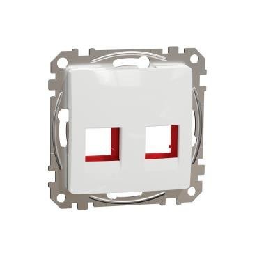 Płytka centralna 2x RJ45 do wkładów 5e-6 UTP KrONE biały IP20 SDD111441C Sedna Design Schneider Electric