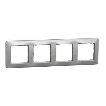 Ramka 4-krotna srebrny IP20 SDD313804 Sedna Design Schneider Electric