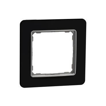 Ramka 1-krotna czarne szkło IP20 SDD361801 Sedna Elements Schneider Electric