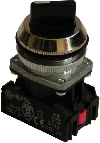 Przełącznik 2 położeniowy pokrętło 30mm czarny 1Z 1R bez samopowrotu W0-NEF30-TPA XY S